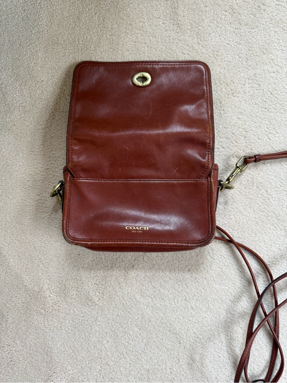 Coach Brown Leather Crossbody with Tassel Strap - Picture 5 of 5
